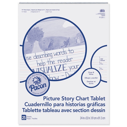 [MMK07430 PAC] 25sht Picture Story Chart Tablet 24 x 32 Inch