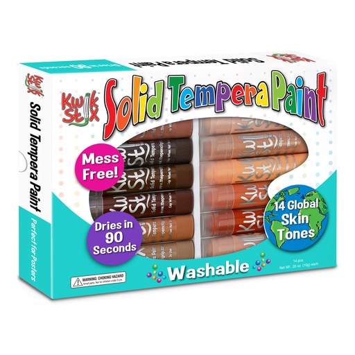 [672 TPG] Kwik Stix Solid Tempera Paint Global Skin Tones 14 ct