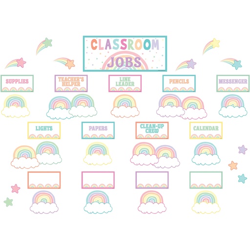 [8416 TCR] Pastel Pop Classroom Jobs Mini Bulletin Board Set