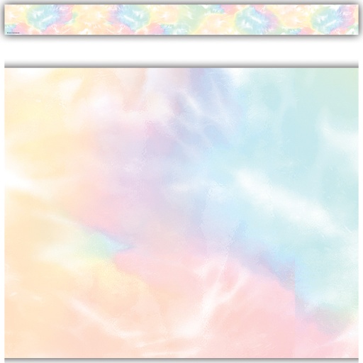 [8430 TCR] 35' Pastel Pop Tie-Dye Straight Border Trim