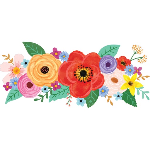 [6593 TCR] Wildflowers Bulletin Board Set