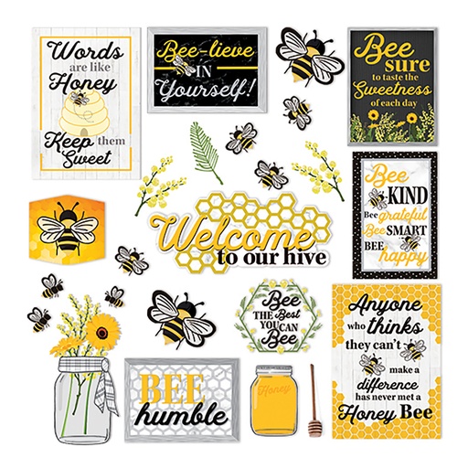 [847809 EU] The Hive Motivational Gallery Wall Bulletin Board Set