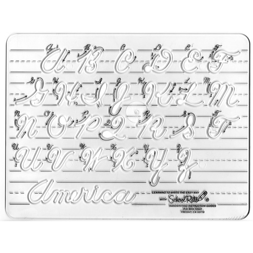 [3261 SR] Uppercase Cursive Handwriting Instruction Guide Template