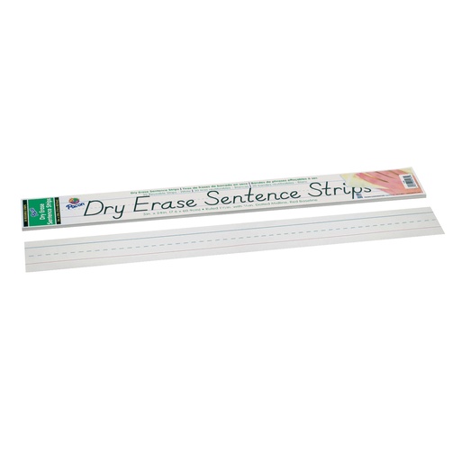 [5185 PAC] 30ct White Rules Dry Erase Sentence Strips