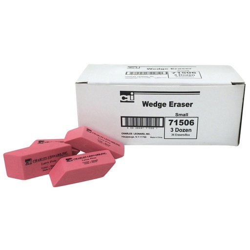 [71506 CLI] 36ct Small Pink Synthetic Wedge Erasers