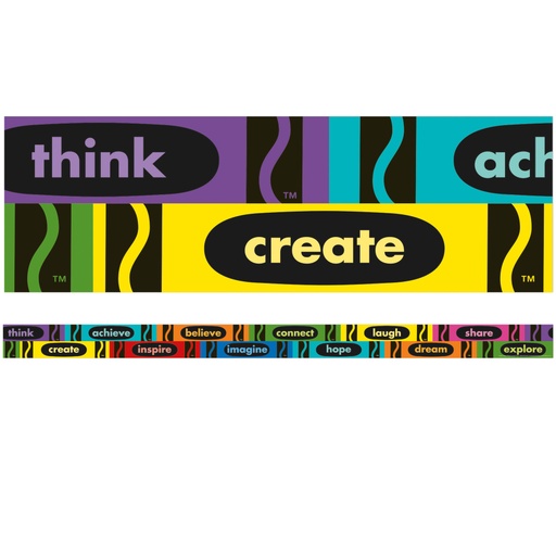 [845674 EU] Crayola® Inspirational Words Deco Trim®, 37 Feet