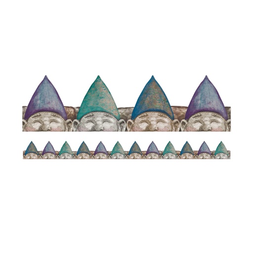 [846336 EU] Curiosity Garden Peeking Gnomes Extra Wide Deco Trim®, 37 Feet