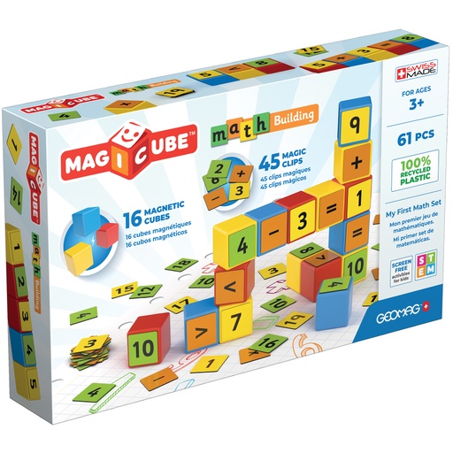 [257 GMW] Magicube™ Math Building Set, Recycled, 61 Pieces