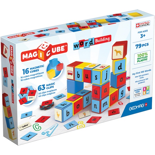 [259 GMW] Magicube™ Word Building Set, Recycled, 79 Pieces