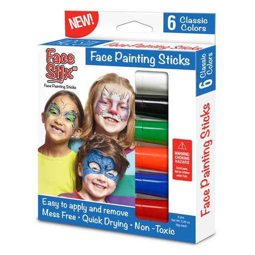 [633 TPG] Face Painting Sticks, 6 Count