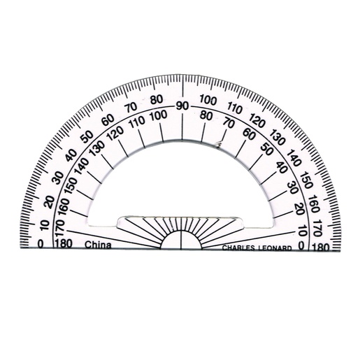 [77104 CLI] 4 inch Clear Plastic Protractor Each (12925 ACM)