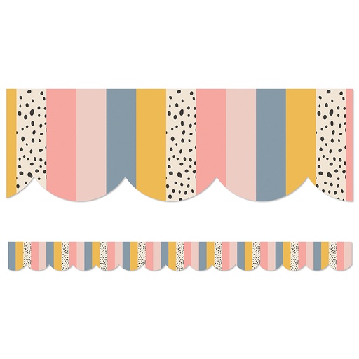 [108493 CD] We Belong Stripes Scalloped Borders, 39 Feet