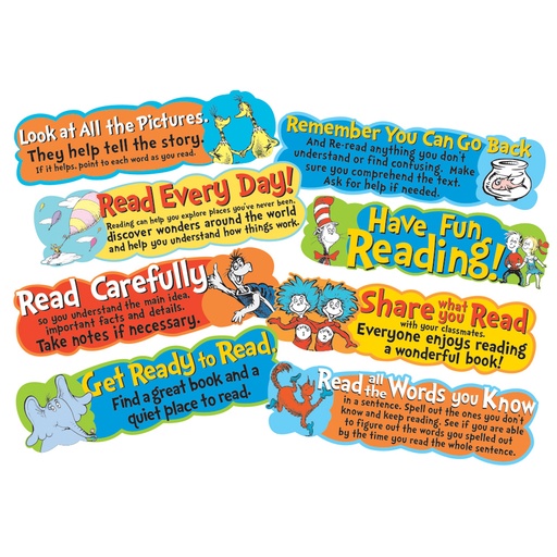 [847057 EU] Dr. Seuss™ Reading Tips Mini Bulletin Board Set