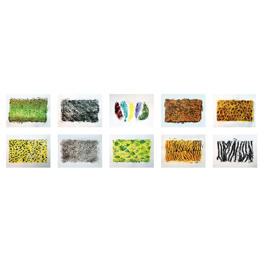 [48240 R] Wild Animals Rubbing Plates, Set of 10