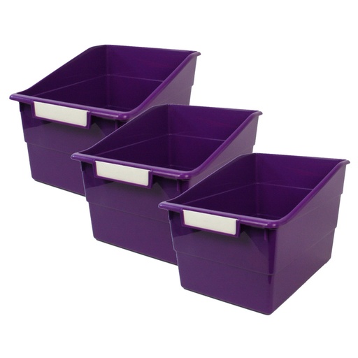 [77306-3 ROM] Tattle® Wide Shelf File, Purple, Pack of 3