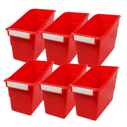 [77202-6 ROM] Tattle® Shelf File, Red, Pack of 6