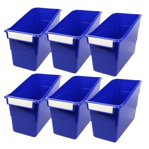 [77204-6 ROM] Tattle® Shelf File, Blue, Pack of 6