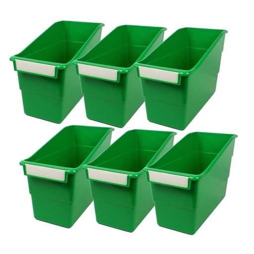 [77205-6 ROM] Tattle® Shelf File, Green, Pack of 6