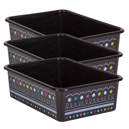 [20901-3 TCR] Chalkboard Brights Large Plastic Storage Bin, Pack of 3