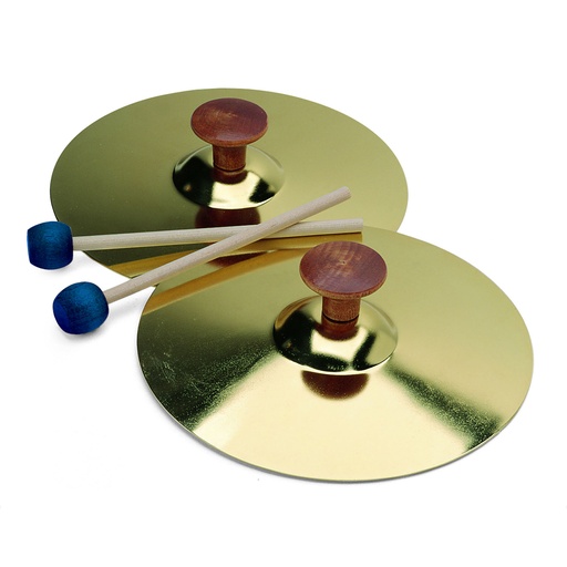 [S3800 HOH] Cymbals with Mallet, 5", Pair