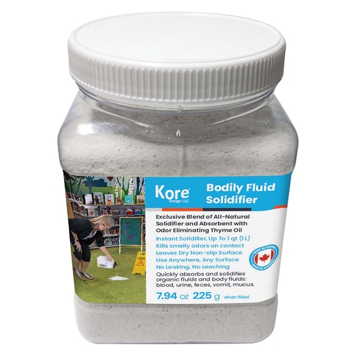 [9010 KD] Body Fluid Solidfier, Light Weight Absorbent For Absorbing Body Fluids, 1L Jug