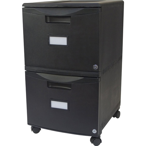 [61312U01C STX] 2-Drawer Mobile File Cabinet with Lock, Legal/Letter, Black