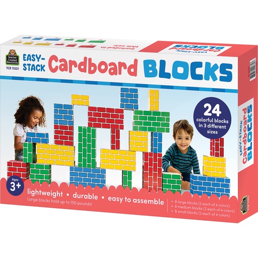 [11531 TCR] Easy Stack Cardboard Blocks 24 Count Set