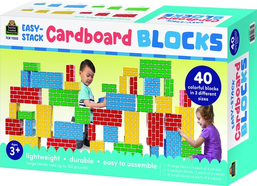 [11532 TCR] Easy Stack Cardboard Blocks 40 Count Set