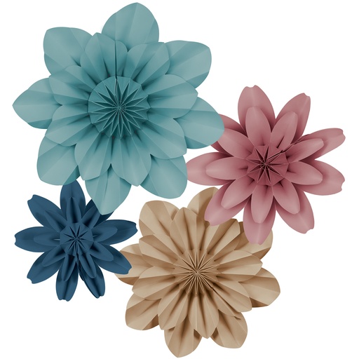 [8349 TCR] Calming Colors Paper Flowers