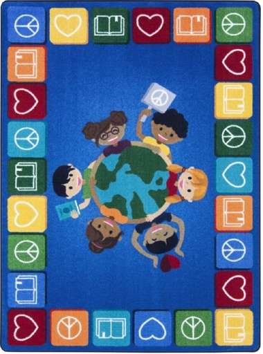 [2001 JC] Peaceful Readers Kid Essentials Area Rug