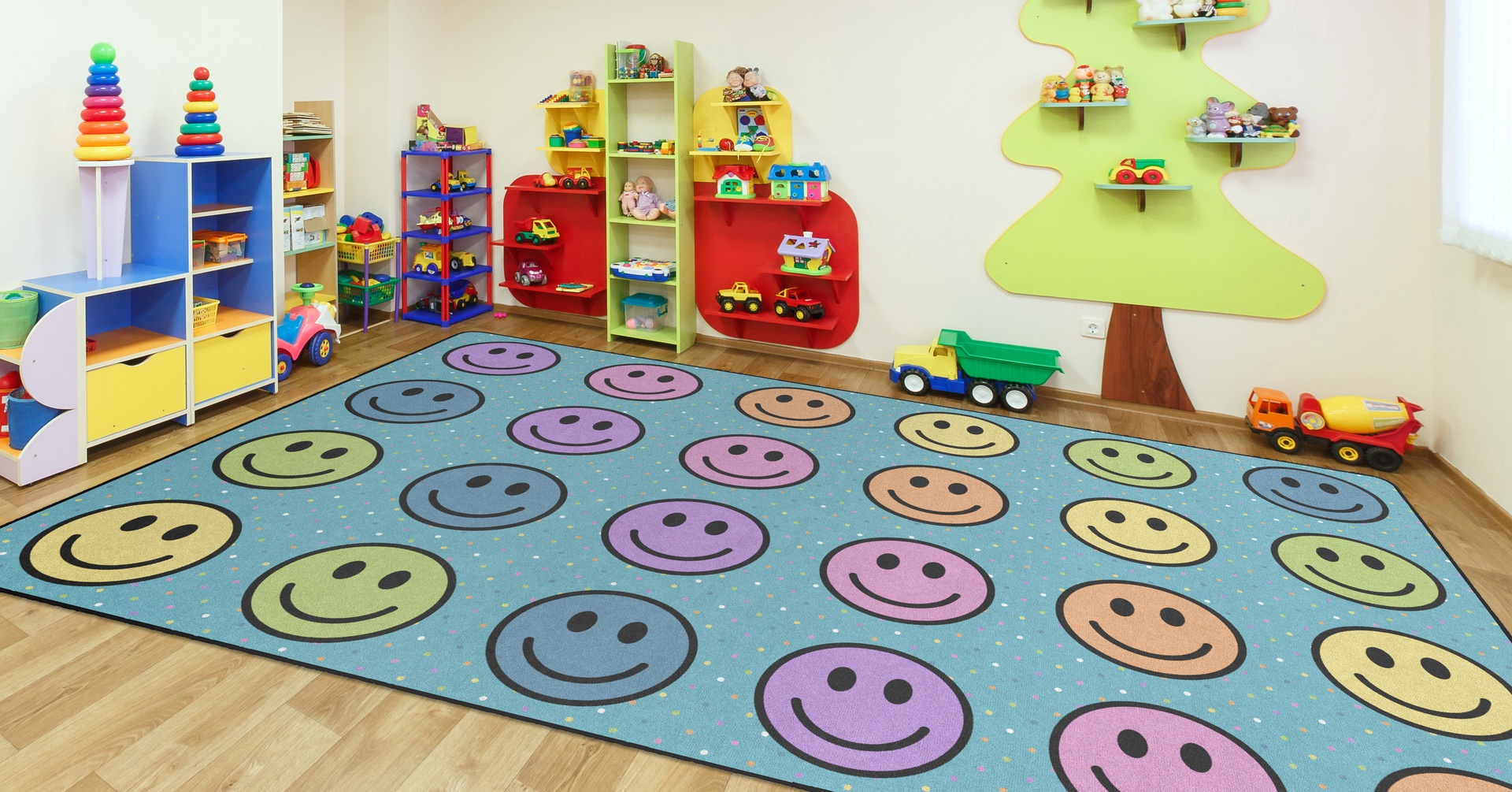 Smiley Seating Rectangle Rug | School Aids