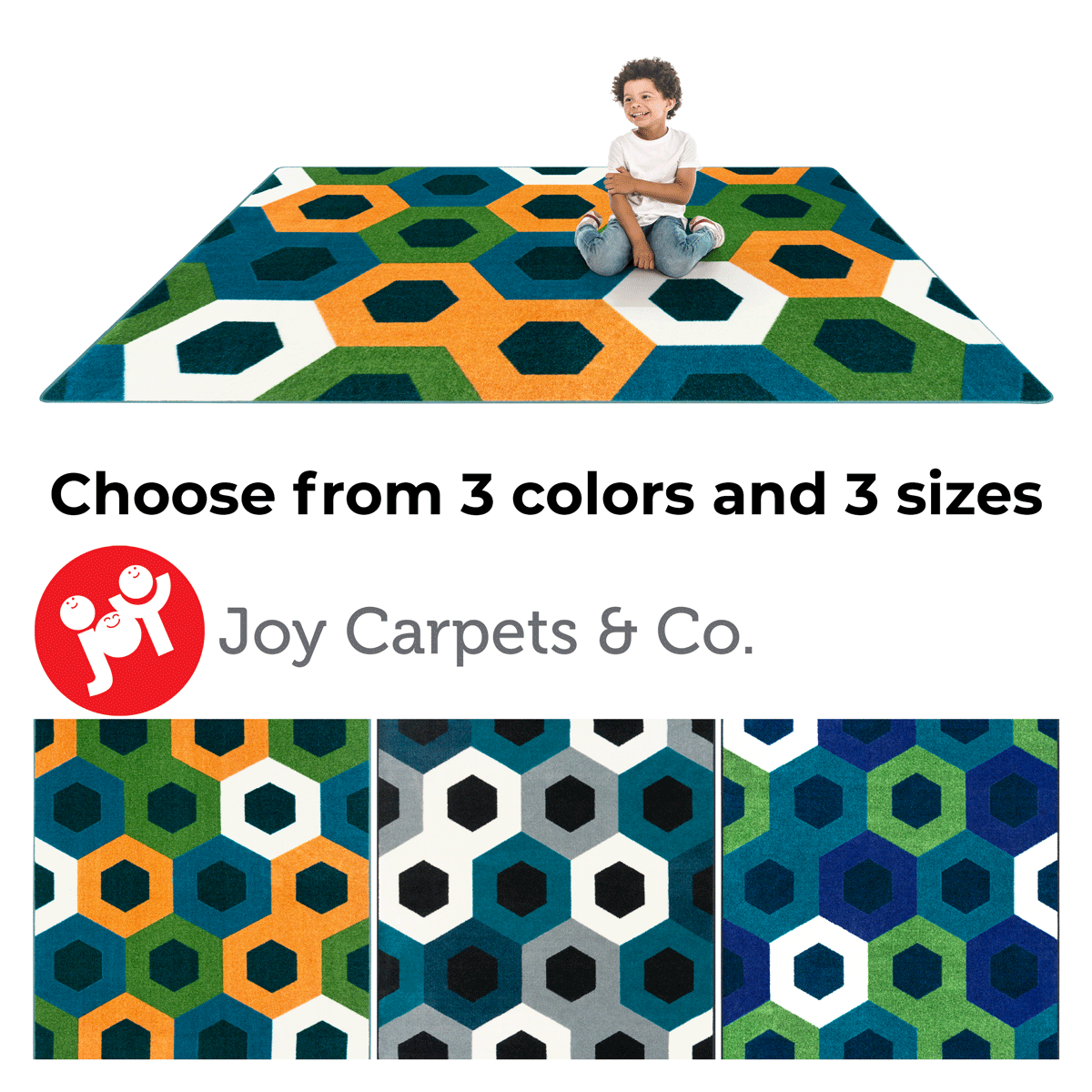 [2069 JC] Hexed Area Rug