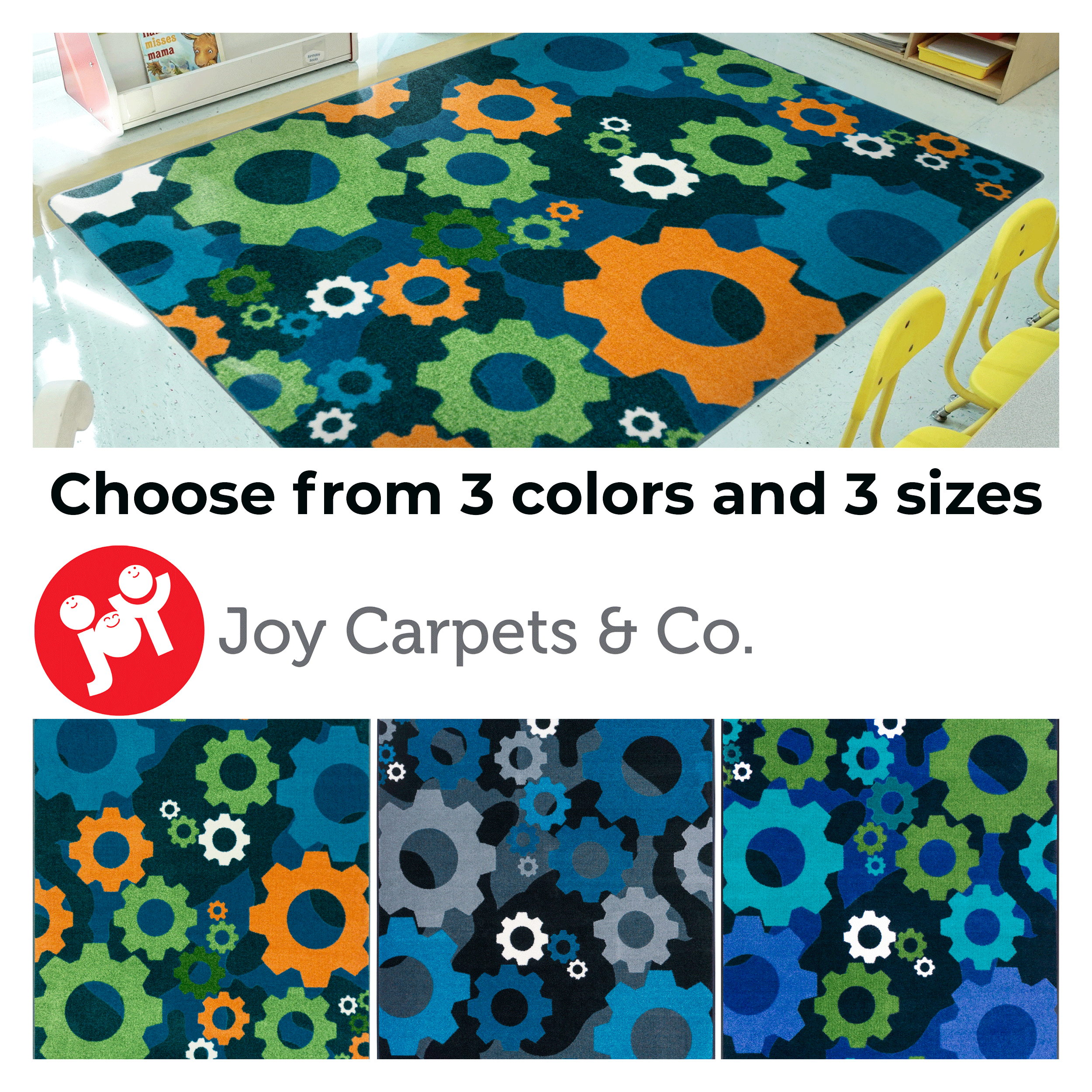 [2071 JC] Shifting Gears Area Rug