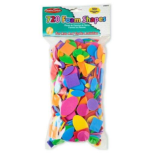 Foam Shapes Asst Colors 720 ct