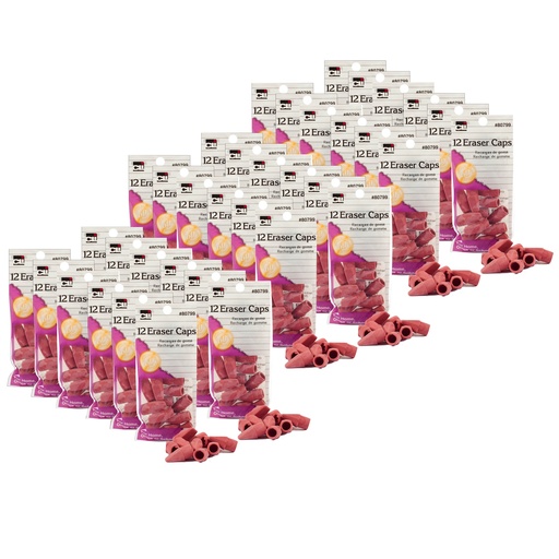 [80799-36 CLI] Pink Pencil Eraser Caps 432ct