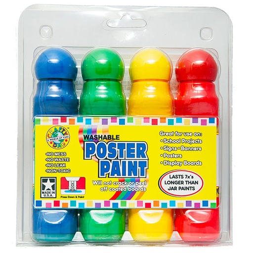 [78819 CV] Poster Paint 4 Assorted Colors