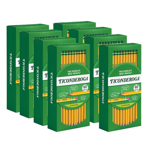 [13480 DIX] Yellow Ticonderoga #2 Pencils 480ct