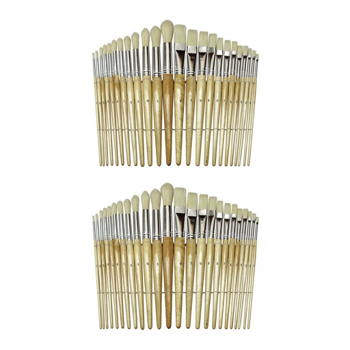 [AC5172-2 PAC] Assorted Preschool Beginner Paint Brushes 48ct