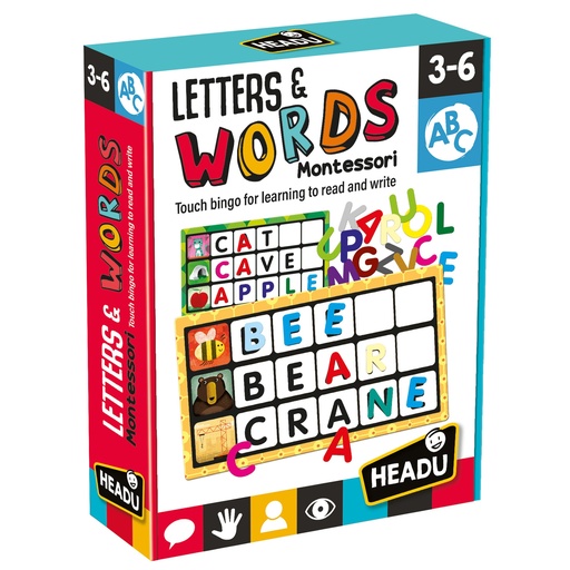 [EN20980 HDU] Montessori Touch Bingo Letters & Words