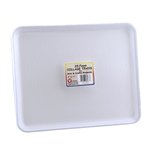 [6982 HG] 9" x 11" Foam Trays Pack of 25