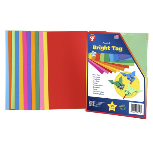 [87848 HG] 8.5" x 11" Assorted Color Bright Tag 48 Sheets