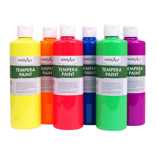 [882060 RPC] Fluorescent 6-Color Tempera Paint Set