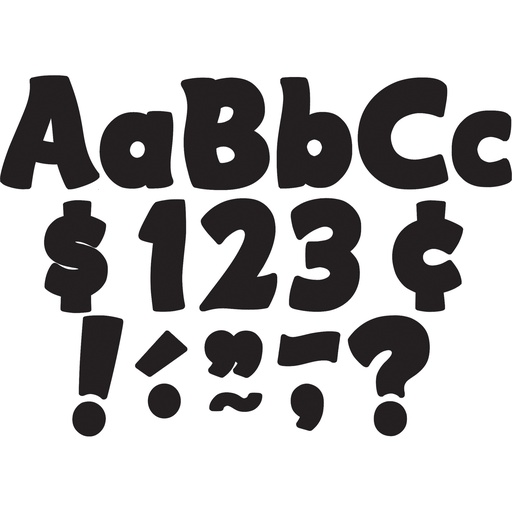 [5453 TCR] Black Funtastic 4" Letters Combo Pack