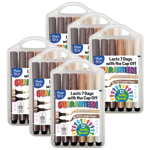 [39606 TPG] 72ct Triangular Magic Stix Global Skin Tone Markers in 12 Colors