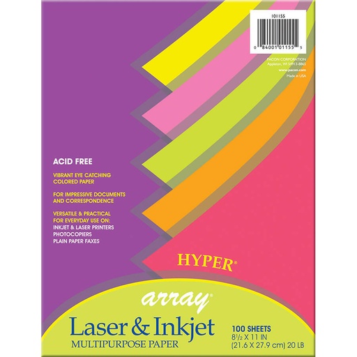 [101155 PAC] 100ct 8.5x11 Array Hyper Multipurpose Paper