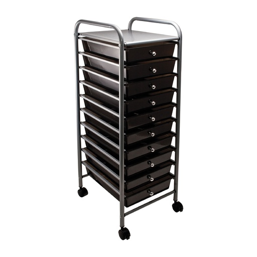 [34007 AVT] 10-Drawer Smoke Rolling Cart, 