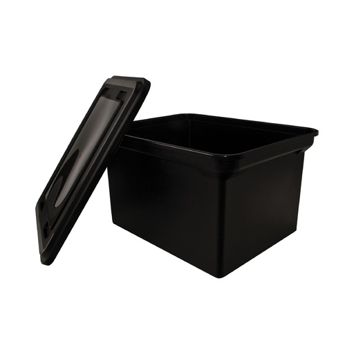 [34052 AVT] Black File Tote with Lid