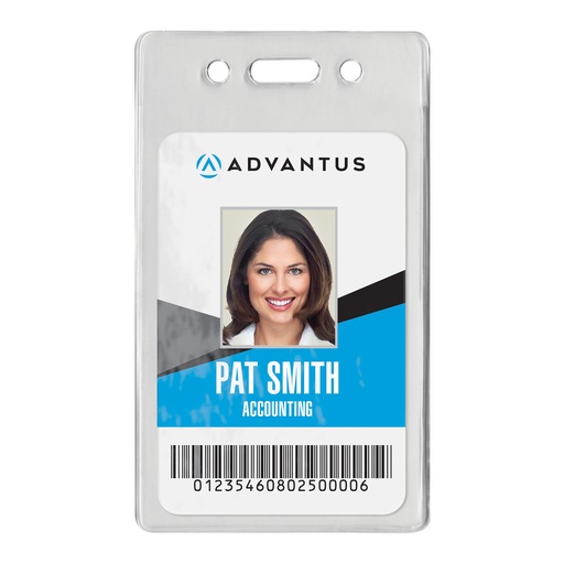 [75451 AVT] Proximity Vertical Clear Badge Holders Pack of 50