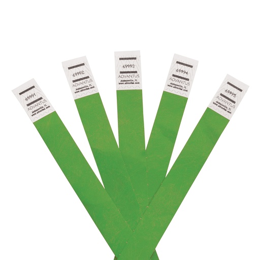 [75511 AVT] Green Tyvek® Wristbands Pack of 500