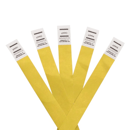 [75512 AVT] Yellow Tyvek® Wristbands Pack of 500